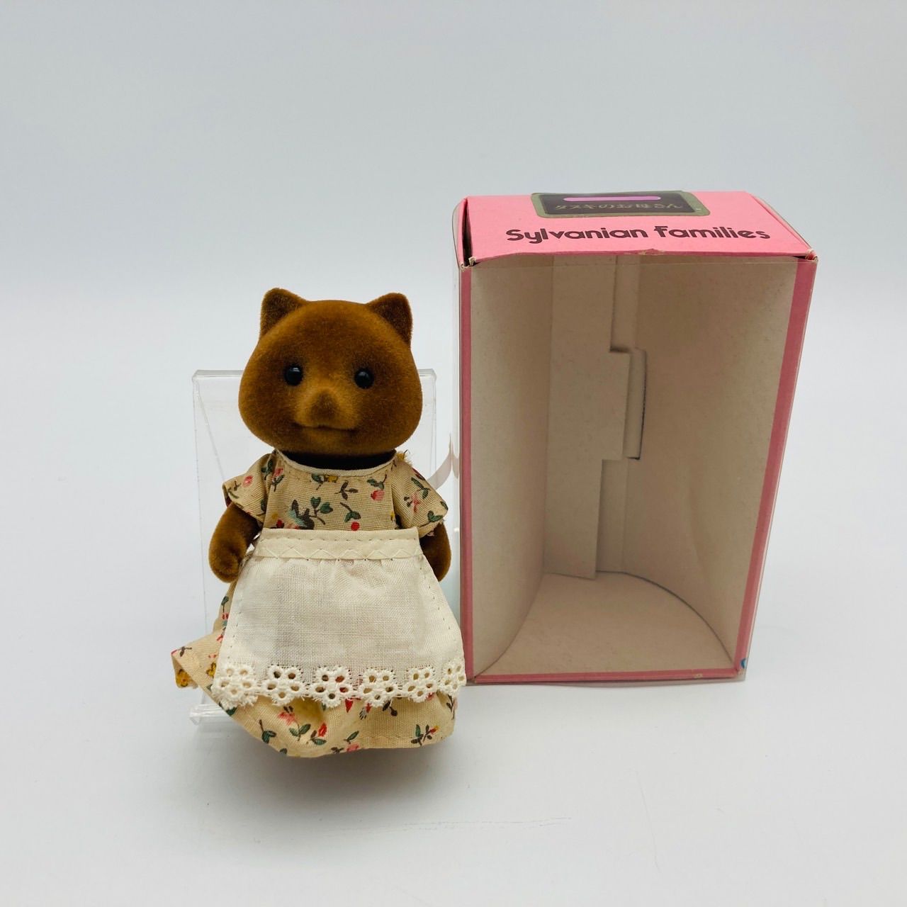 中古 シルバニアファミリー タヌキのお母さん タ-02 EPOCH エポック社 初期 希少 廃盤品