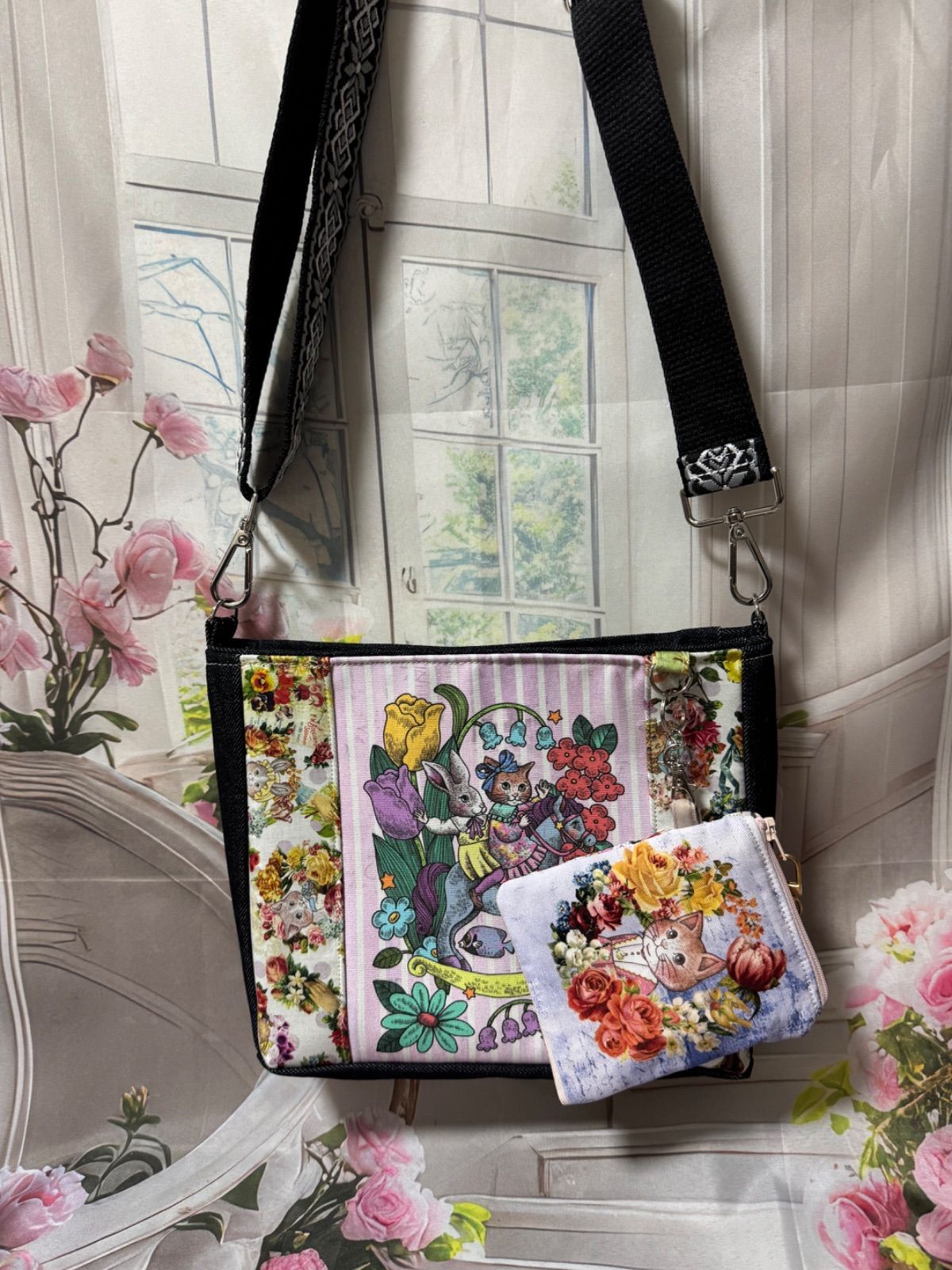 ♡かい様♡専用　✿ジョリーフルール✿　【コラコラ】 ショルダーバッグ＆ミニポーチ（コラージュ コラージュ）ジョリー