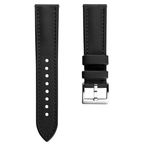 [WatchGecko] ウォッチゲコ アトラス・セイルクロス・防水ウォッチストラップ - ステンレススチールバックル - 耐久性と快適性を装備 - 5色オプション - 18mm, 19mm, 20mm, 21mm, 22mm送料無料 0e696d55