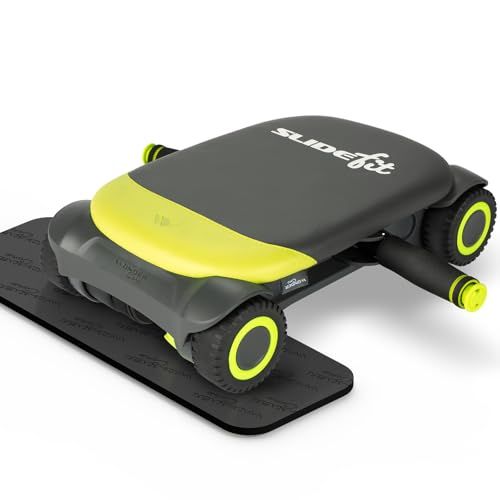 ワンダーコア Slide Fit - 腹筋ローラー 4輪 転倒防止 アシスト機能 オートリターン アブローラー コアトレーナー 静音 腹筋マシン 腹筋マシーン ダイエット器具 体幹トレーニング 筋トレ 有酸素運動 自宅 負荷調節可 男女兼用 4ed99fc1