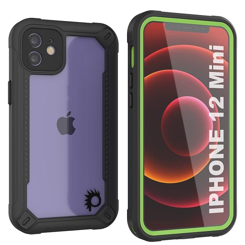【新品】 PunkCase iPhone 12 Mini用 防水 ケース [Maximus シリーズ] [スリム フィット] [IP68 認証] クリア アーマー カバー スクリーン プロテクター付き | iPhone 12 Mini (5.4インチ) (20