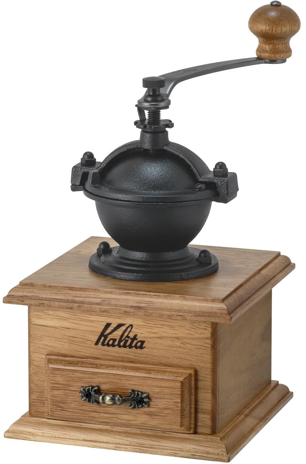 カリタ Kalita コーヒーミル 木製 アルミカッター クラシックミルBR ブラウン 粗さ調整可能 手挽きコーヒーミル #42005 ミル グラインダー ハンドミル 手動 コーヒー初心者 小型 持ち運び 登山 カフェ イ [10)クラシックミル（ブラウン）]
