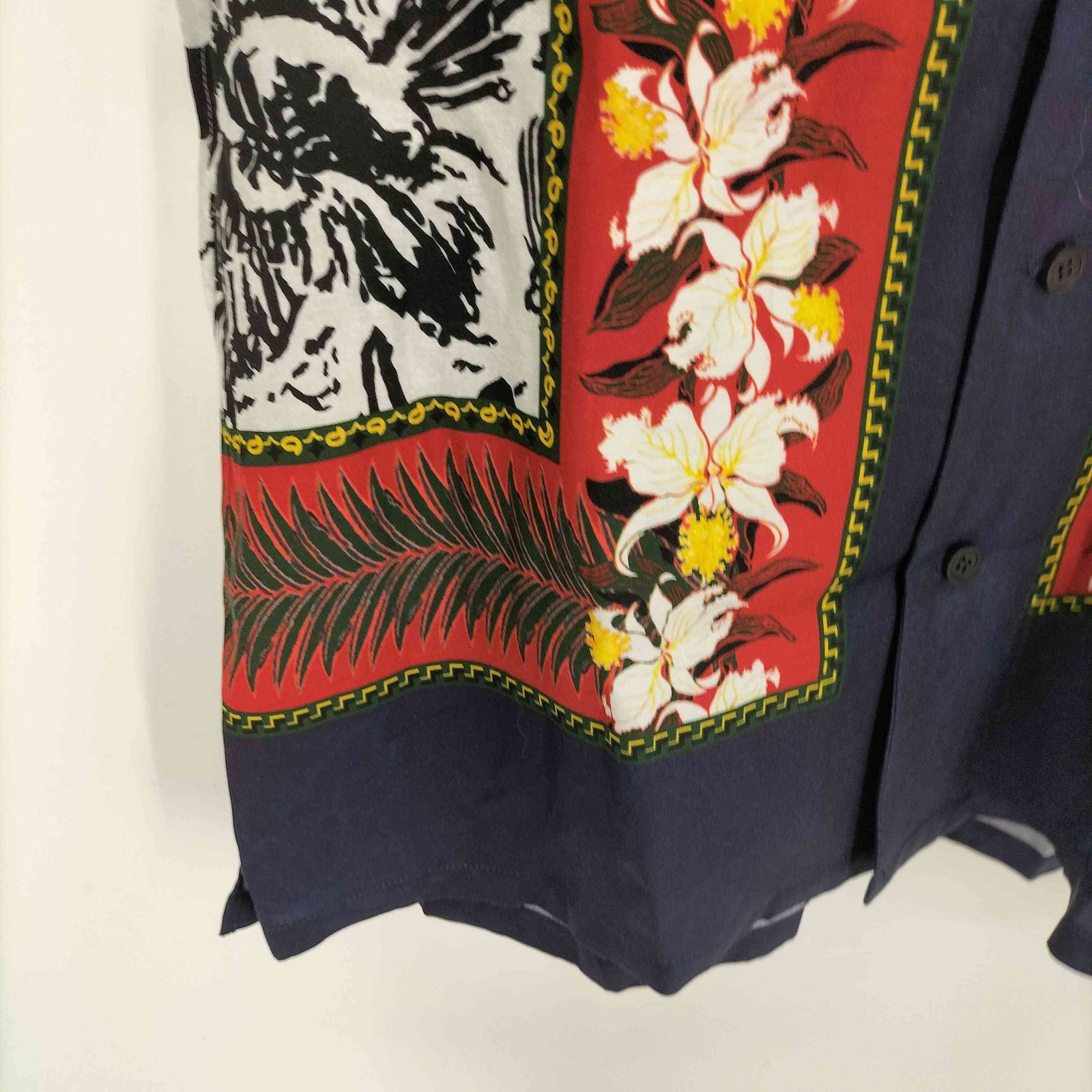 トーガビリリース TOGA VIRILIS CUPRA COTTON TWILL PRINT SHIRT 