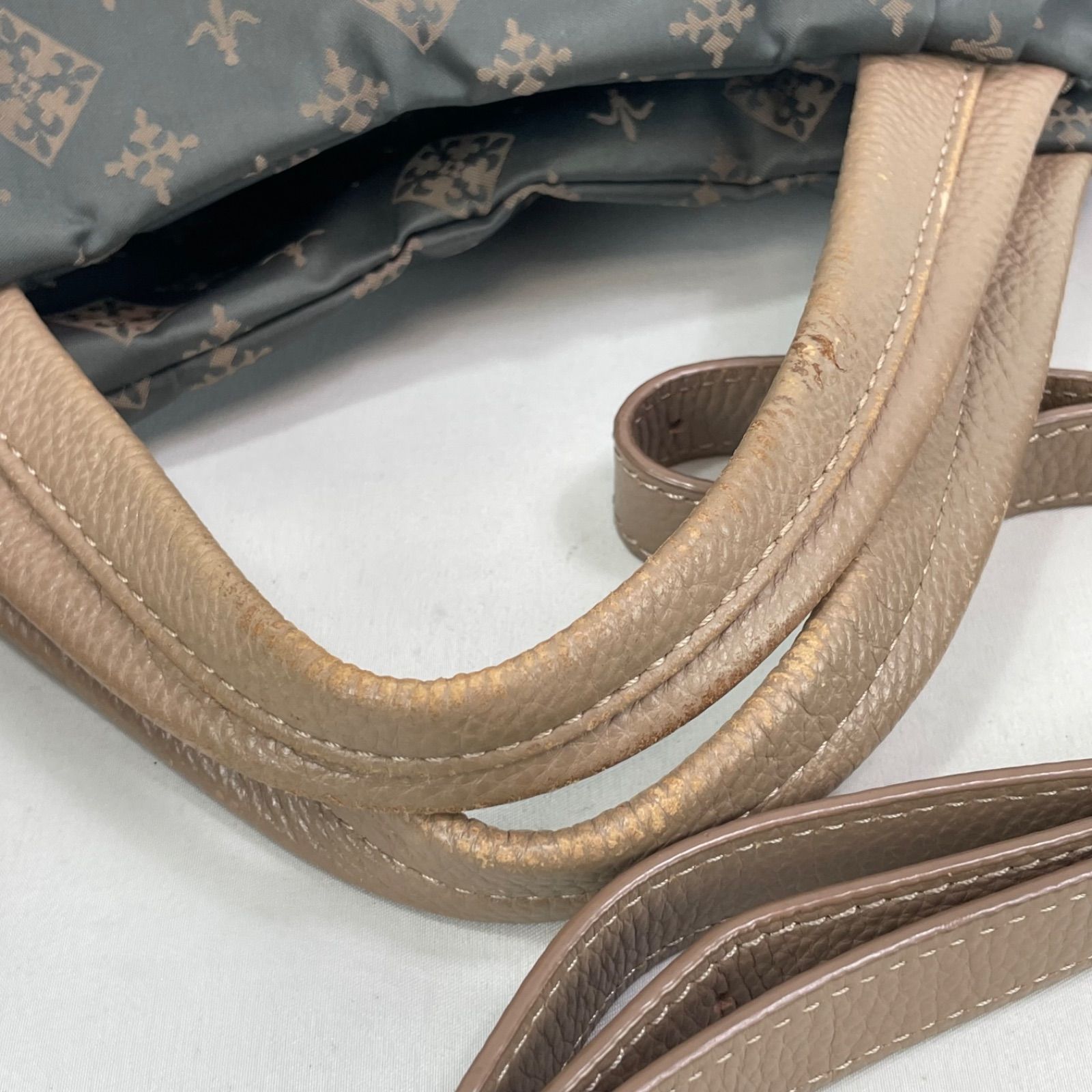 美品】ラシット russet モノグラム 2WAY ミニトートバッグ 斜め掛け 