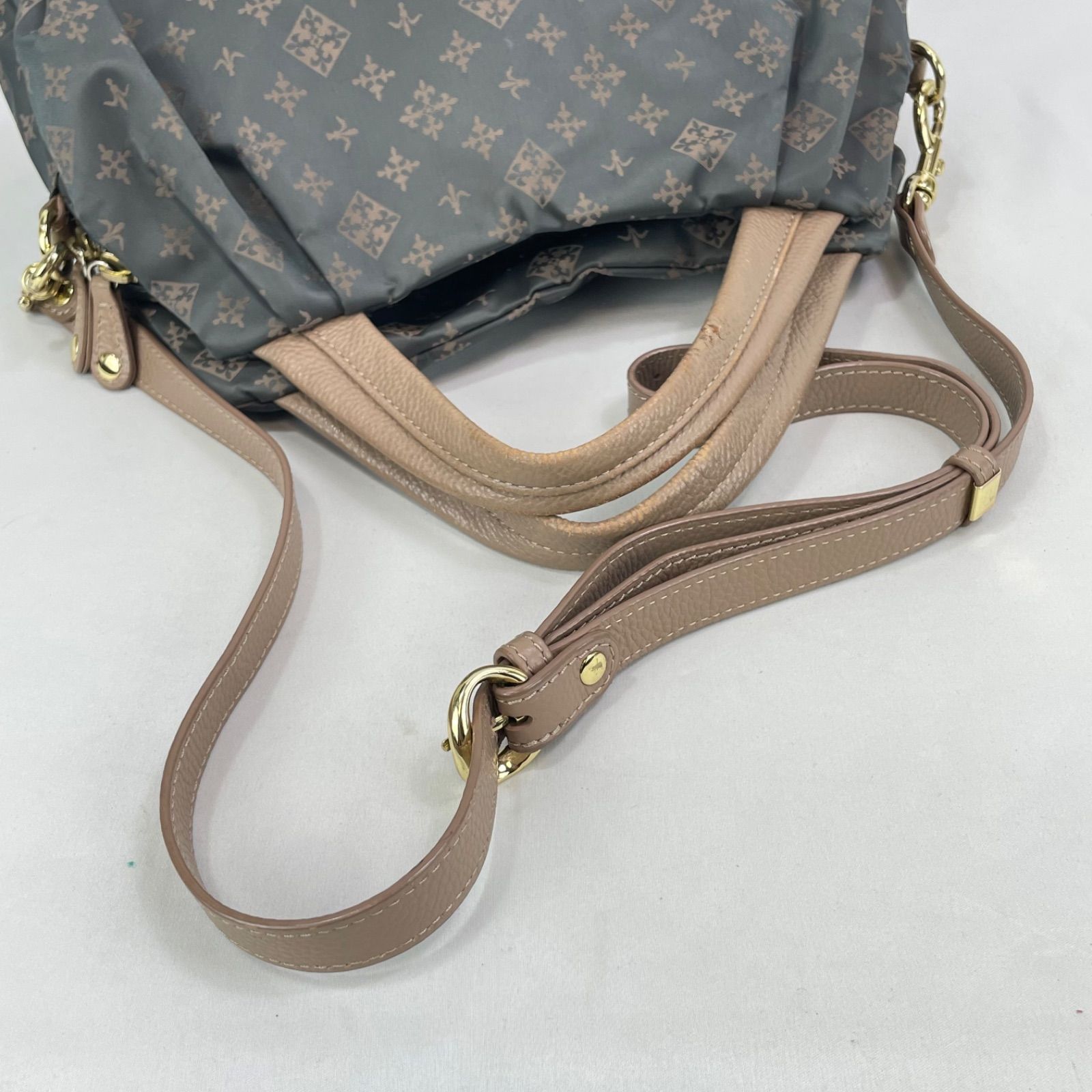 美品】ラシット russet モノグラム 2WAY ミニトートバッグ 斜め掛け 