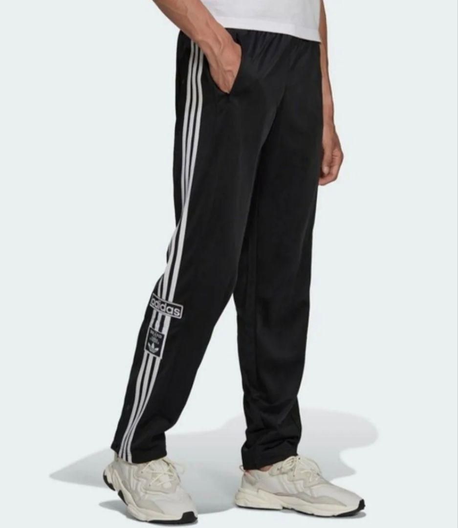 アディダス ブラック アディブレイク スナップパンツ ジャージ 2XL アディダス 黒アディブレイク スナップパンツ ジャージ 男性XLダブル