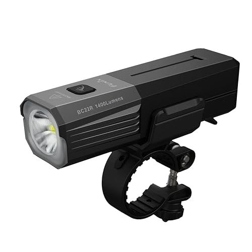 fenix BC22R 充電式通勤/オフロードフロントサイクルライト | 1400ルーメン | 156m | 最大41時間 | 明るい白色イルミネーション、白色のカットオフレンズ、2つの取り付けオプション付き | IP66送料無料 ed691375