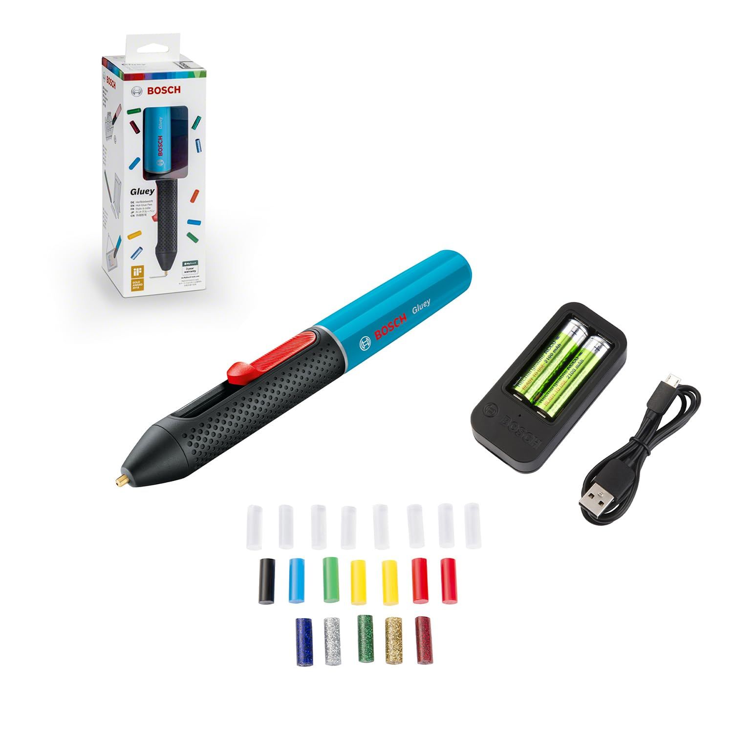 ボッシュ(BOSCH) コードレスグルーペン 『グルーイ』(ラグーンブルー) 06032A2104 8,932円