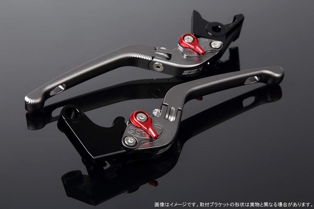 新品 SSK アジャストレバー 3D可倒式 レバー本体カラー:マットチタン アジャスターカラー:マットレッド SCRAMBLER(スクランブラー)全シリーズ Monster 821 HYPERMOTARD 821 HYPERSTRADA ムルティストラーダ95