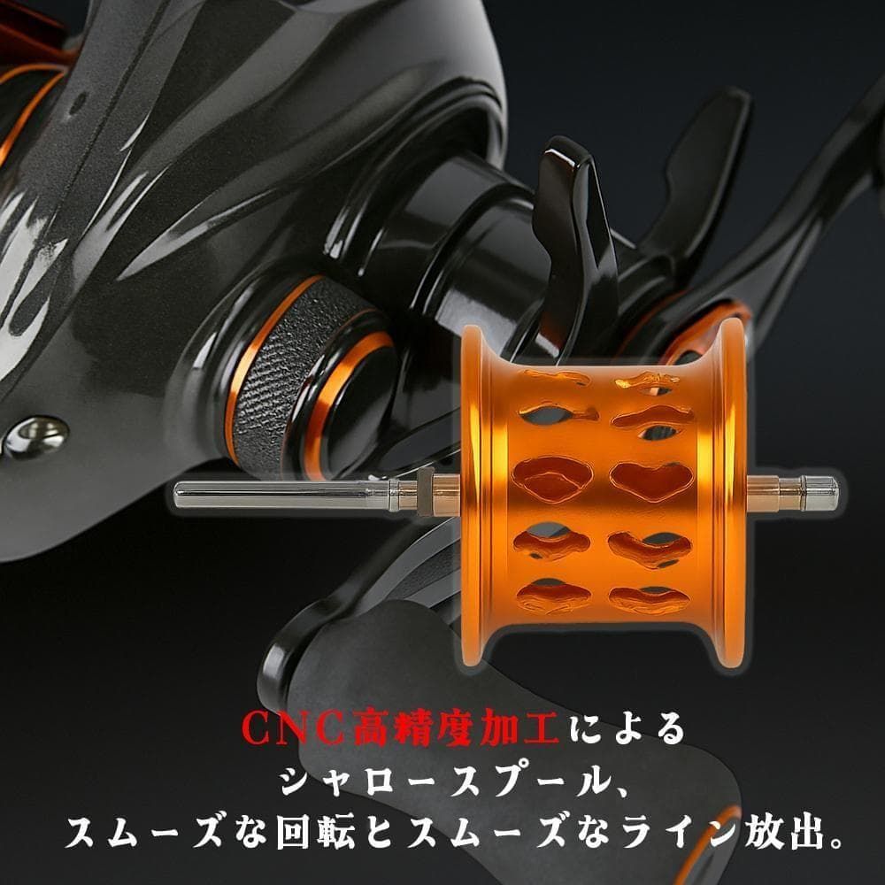 ULTIMATE TOURNAMENT ベイトリール 7.1:1 左ハンドル ベイトリール 軽量 カーボン製 ボディ 7.1:1 高速ギア比