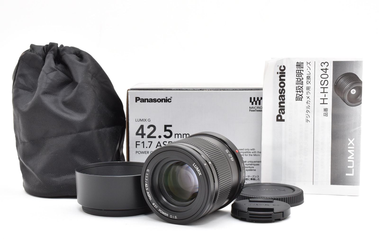 □極上品□ PANASONIC G 42.5mm F1.7 ASPH. POWER O.I.S. ブラック H 