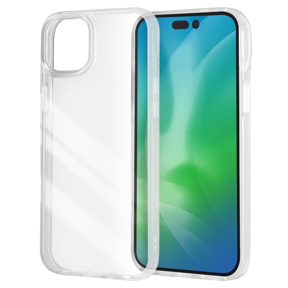 新品 iPhone 15 Plus 用 ケース iPhone 15 Plus 用 クリア レイアウト 耐衝撃 衝撃吸収 カメラ保護 レンズ保護 四隅ガード 滑り止め 指紋防止 汚れにくい ストラップホール付き ワイヤレス充電対応 Qi充電対応 精密設計 おしゃ