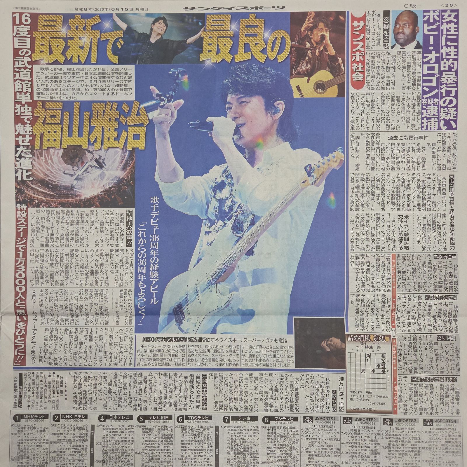 匿名配送！送料込み！ 6月15日 朝刊 スポーツ紙全5社 - メルカリ