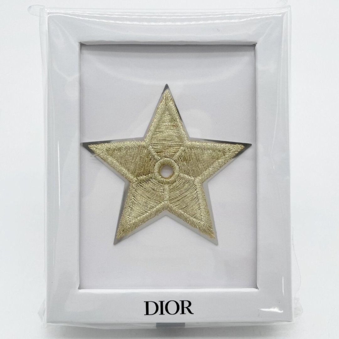 クリスチャン ディオール DIOR 星型 ブローチ ピンバッジ 刺繍