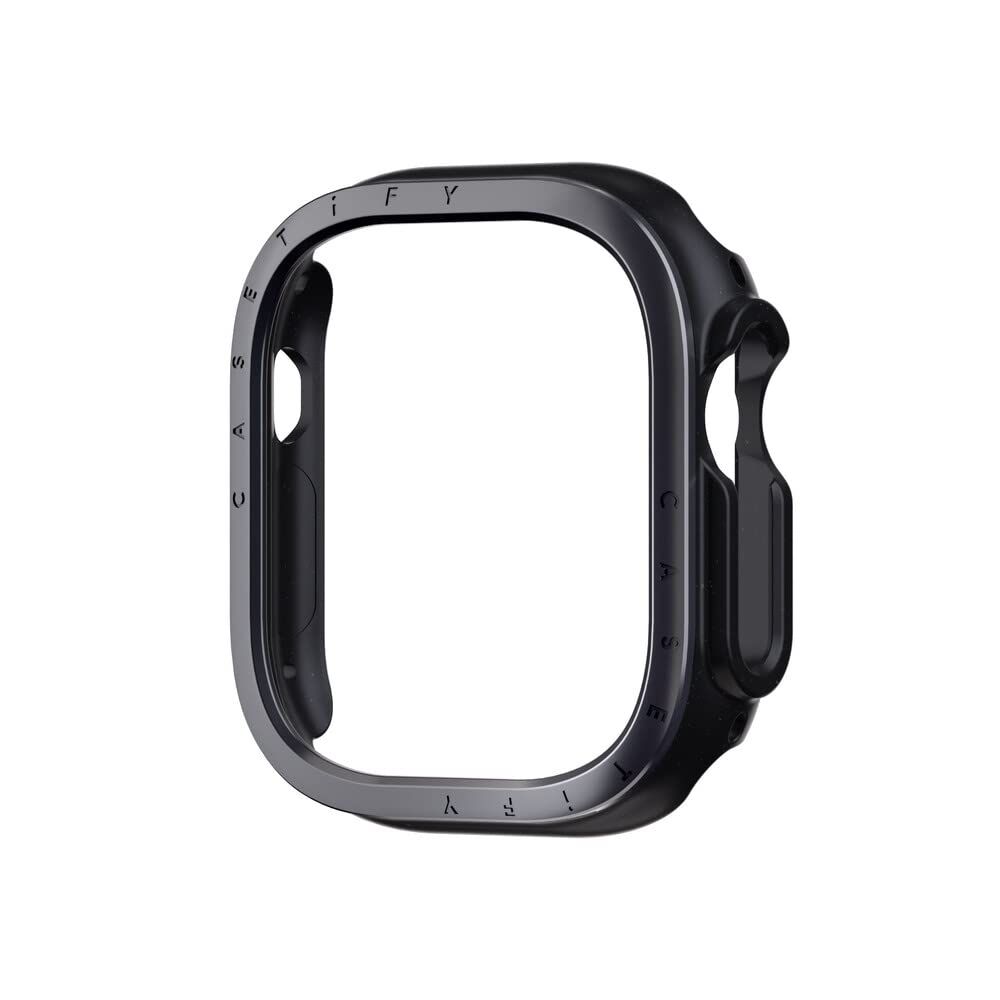 CASETiFY (ケースティファイ) インパクトウォッチケース [つや消しアルミニウムベゼル] Apple Watch Ultra対応 - 49mm - ブラック