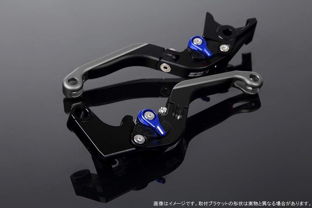 新着商品 SSK スピードラ アジャストレバーセット 可倒延長式 レバー本体カラー:マットブラック アジャスターカラー:マットブルー エクステンションカラー:マットチタン YAMAHA XMAX