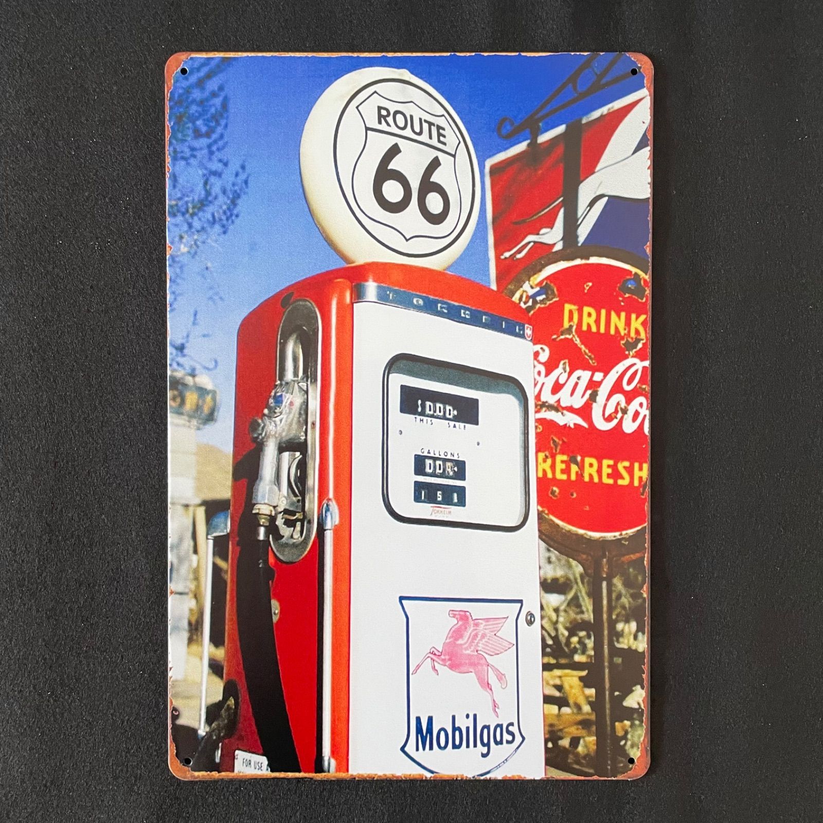 Route66 ブリキ看板 5枚セット アメリカン雑貨 ガレージインテリア