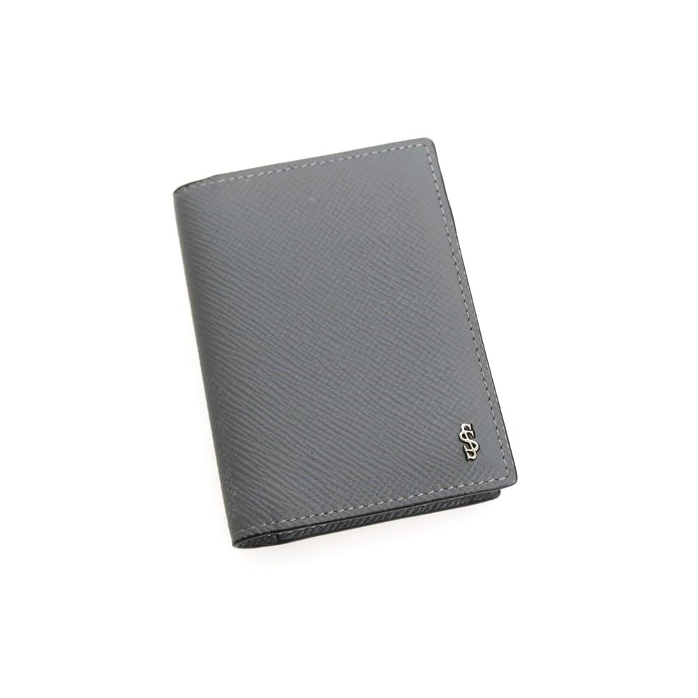 【中古】セラピアン Serapian レザー 名刺入れ グレー【メンズ】
