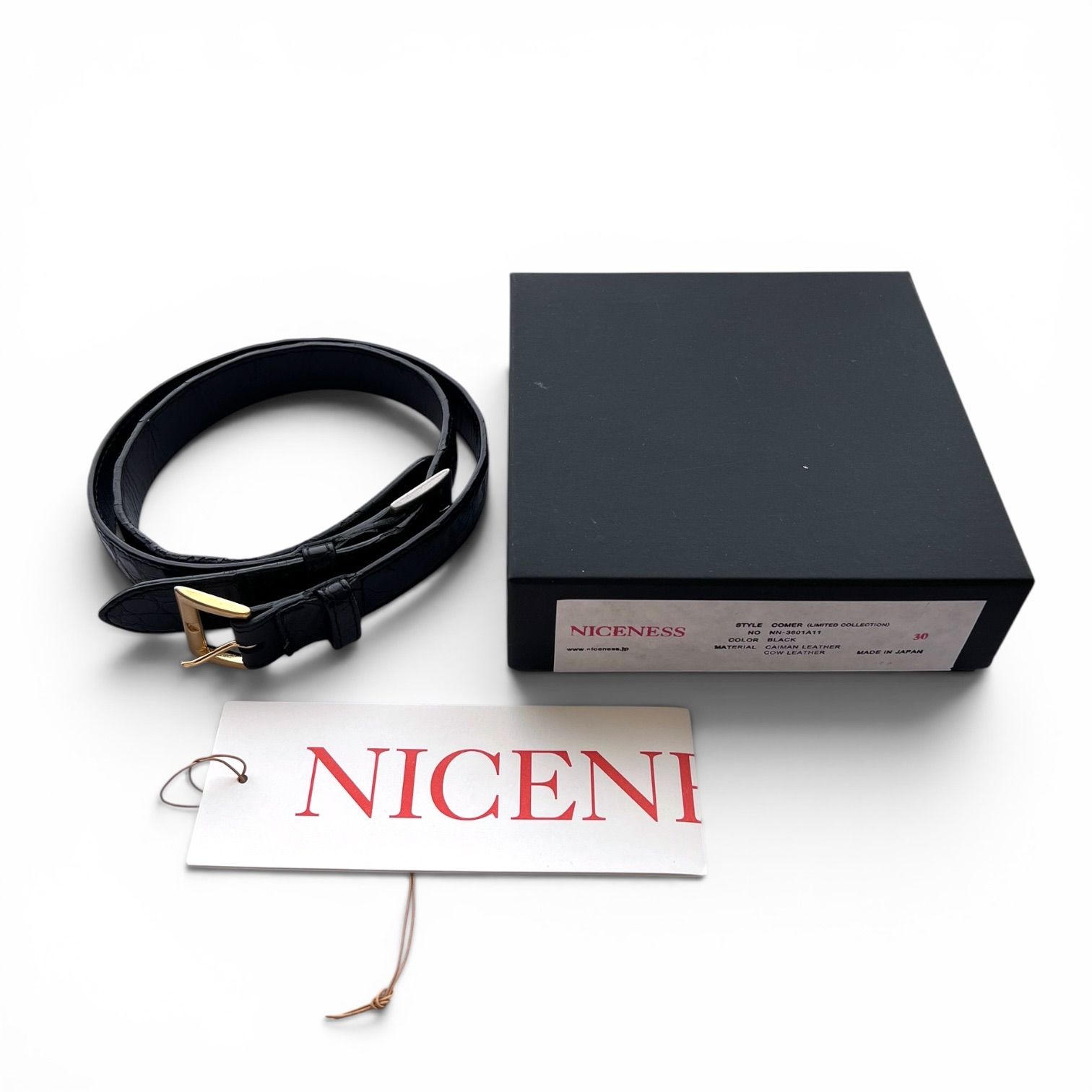 NICENESS ナイスネス COMER コマー エキゾチックレザー Wバックル