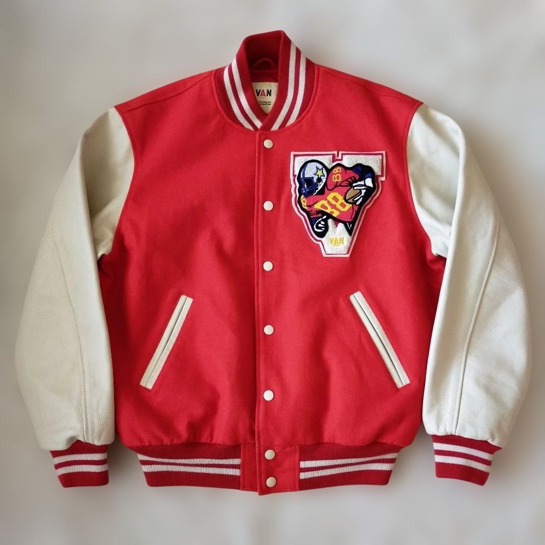 【マイケルジャクソン着用】VAN 24AW 復刻ウールスタジャン 完全受注生産品 レッド Lサイズ