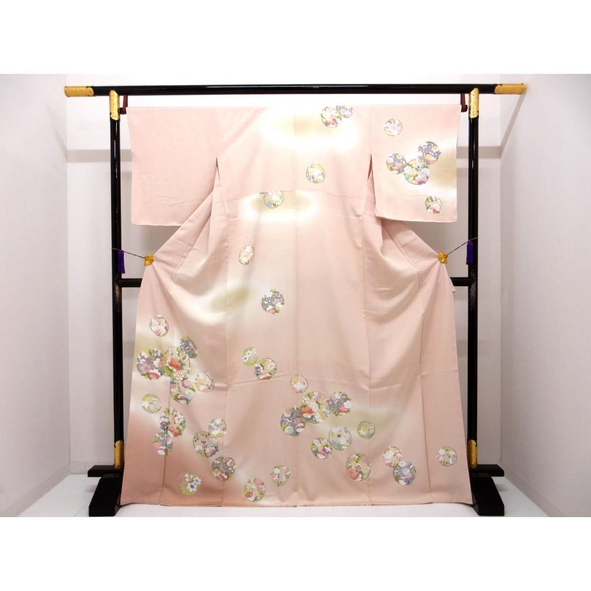 未使用品】訪問着 友禅金彩加工 刺繍入りボカシ染 - メルカリ