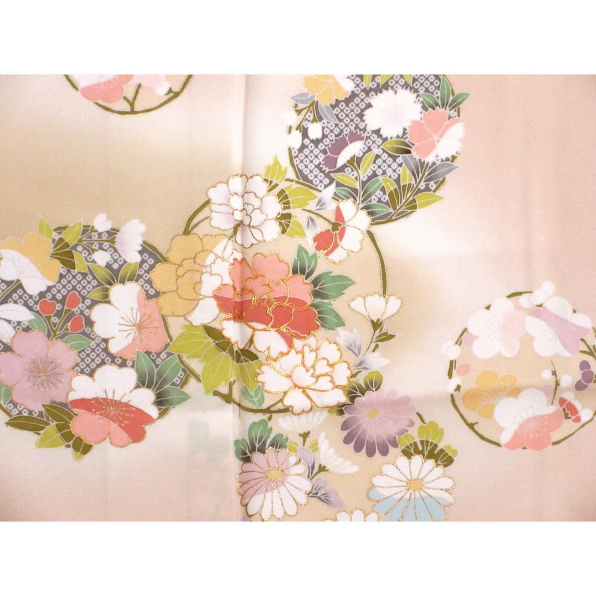 未使用品】訪問着 友禅金彩加工 刺繍入りボカシ染 - メルカリ