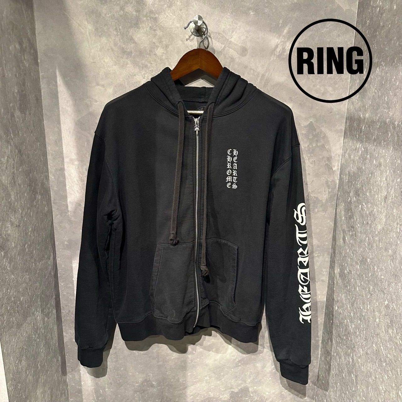 Chrome Hearts Vertical LOGO ZIP Hoodie BLK - メルカリ