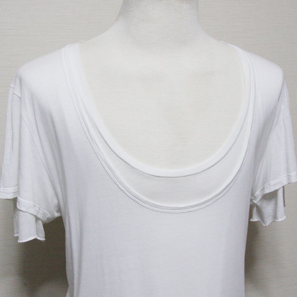 ニールバレット】Tシャツ メンズ S 美品 白 2枚重ねレイヤード 日本