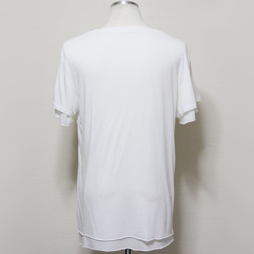 ニールバレット】Tシャツ メンズ S 美品 白 2枚重ねレイヤード 日本