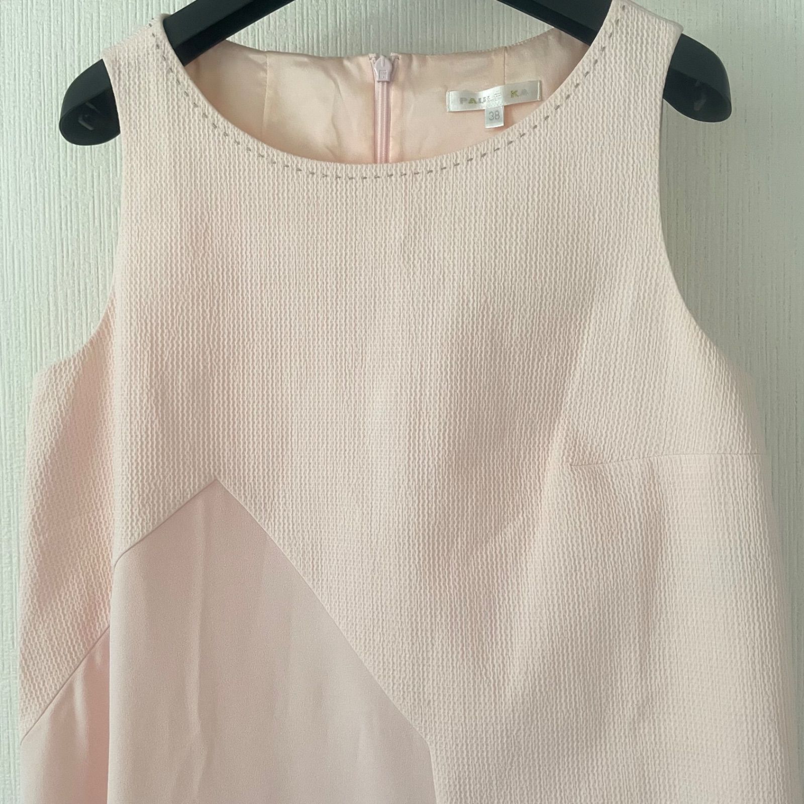 PAULE KA ポールカ ワンピース ノースリーブ ひざ丈 フレア 切替
