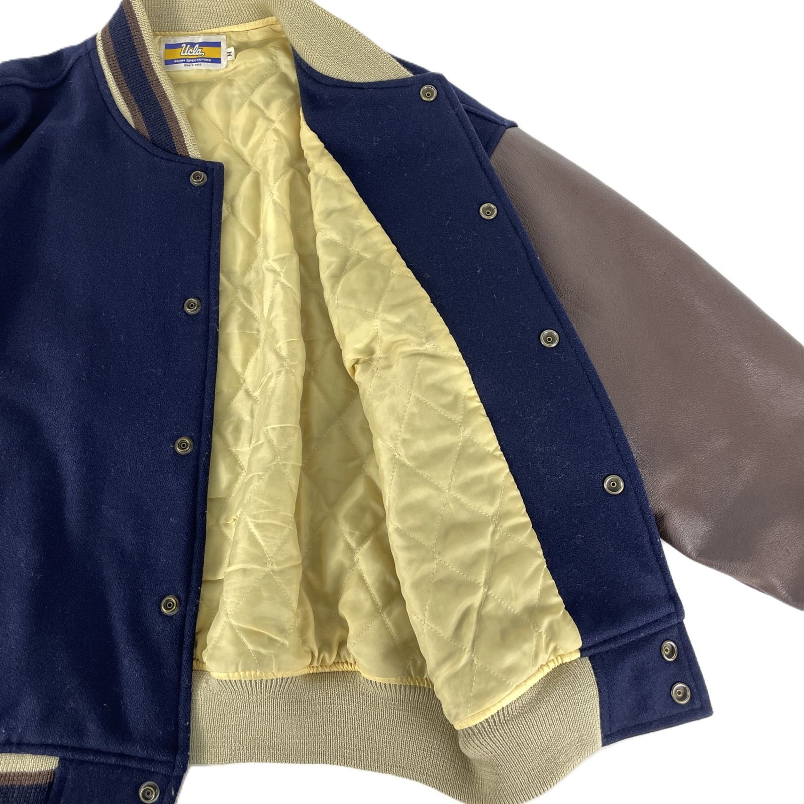 90's オールドモデル UCLA ユーシーエルエー レザースリーブ ウール