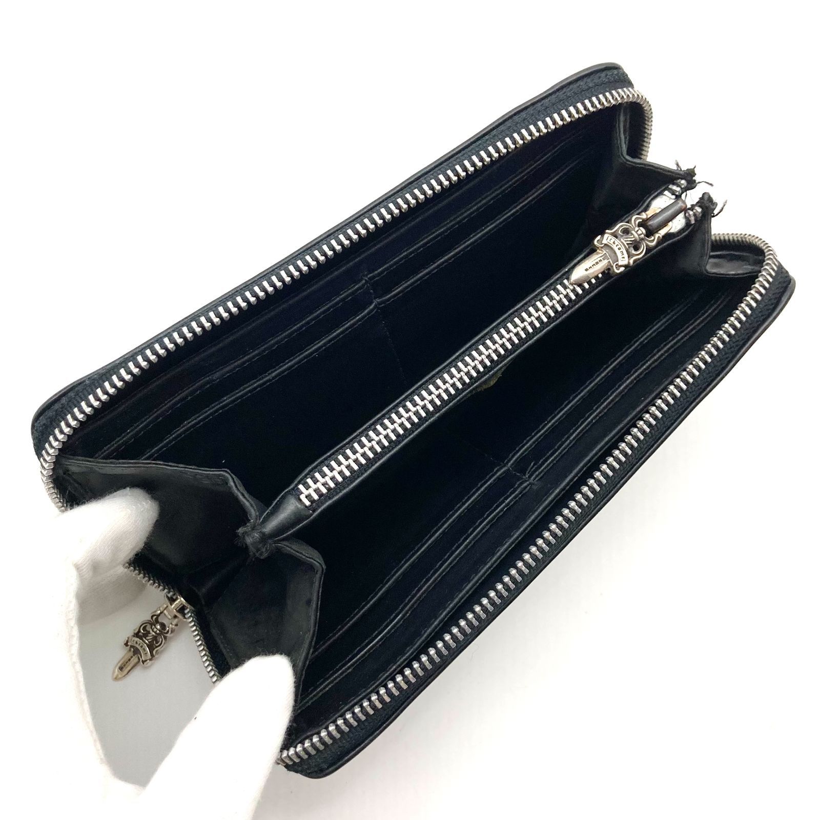 クロムハーツ REC F ZIP3 セメタリー クロスパッチ 長財布 80615 