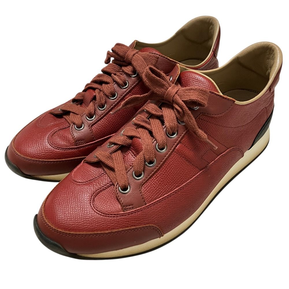 【HERMES】エルメス　クイック　レザースニーカー　41 美品 HERMES エルメス Hロゴ レザー クイック スニーカー サイズ41
