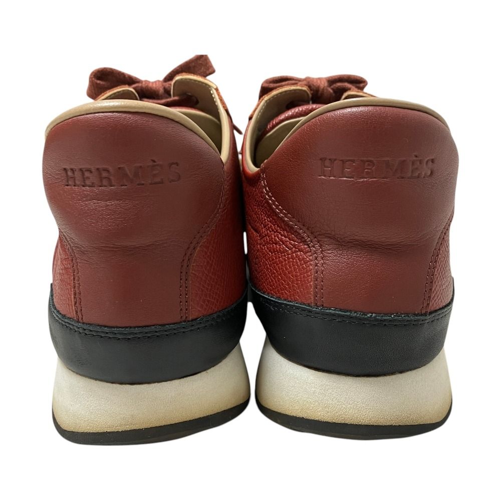 美品 HERMES エルメス Hロゴ レザー クイック スニーカー サイズ41