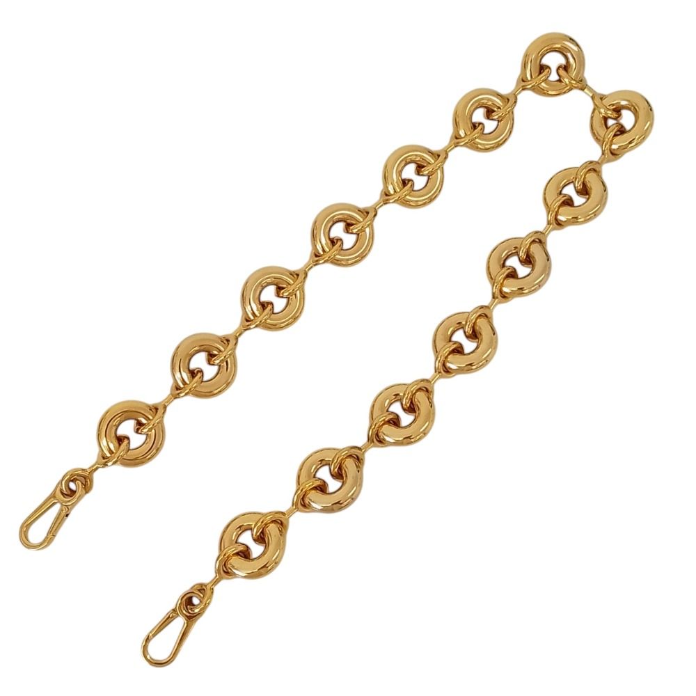 美品 LOEWE ロエベ チャンキー ドーナツチェーン ショルダーストラップ ゴールドカラー レディース 古着 中古 USED