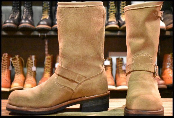 8E 良品 黒タグ】Chippewa チペワ サンドスエード エンジニア 91071