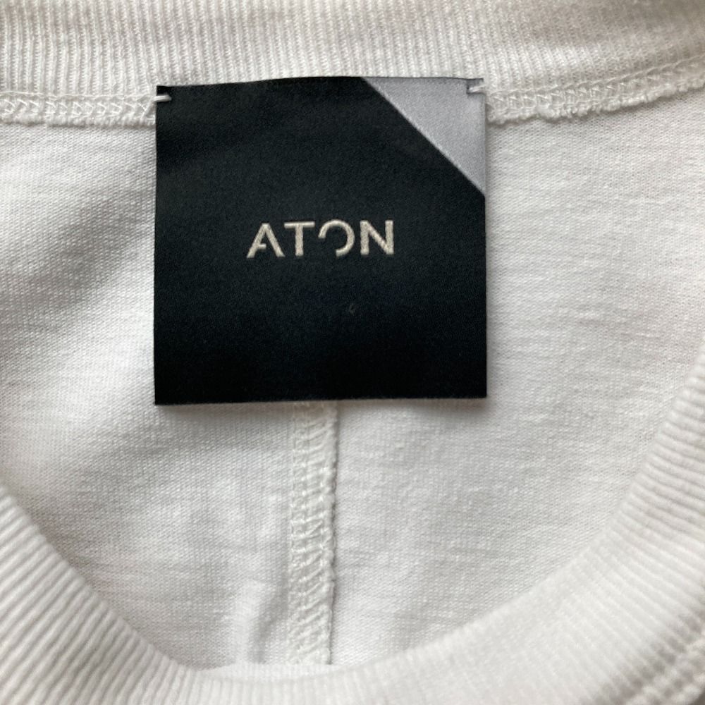 美品 ATON エイトン SUVIN AIR SPINNING ROUND HEM TANK TOP タンク