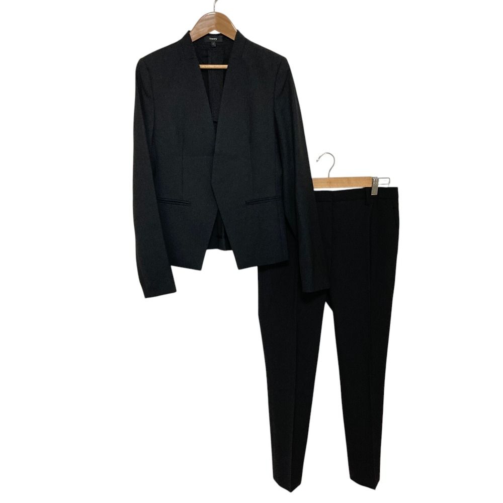 美品 Theory セオリー 定番 TAILOR ストレッチ ノーカラージャケット