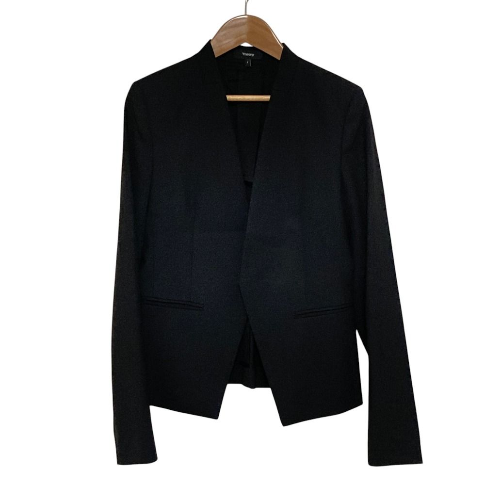 美品 Theory セオリー 定番 TAILOR ストレッチ ノーカラージャケット