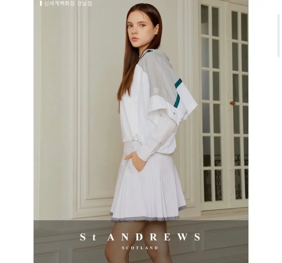 St ANDREWS（セント アンドリュース）レディースLINE POINT ダブルバンディング プリーツスカート M (28)