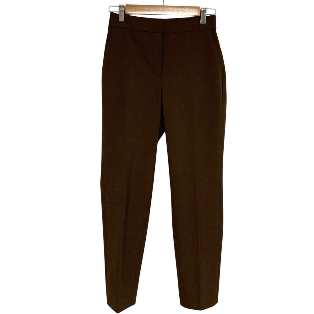 美品 25AW Theory luxe セオリーリュクス BOLTON CAROL 2 PANT ストレッチ テーパードパンツ スラックス サイズ36 ブラウン レディース 古着 中古 USED