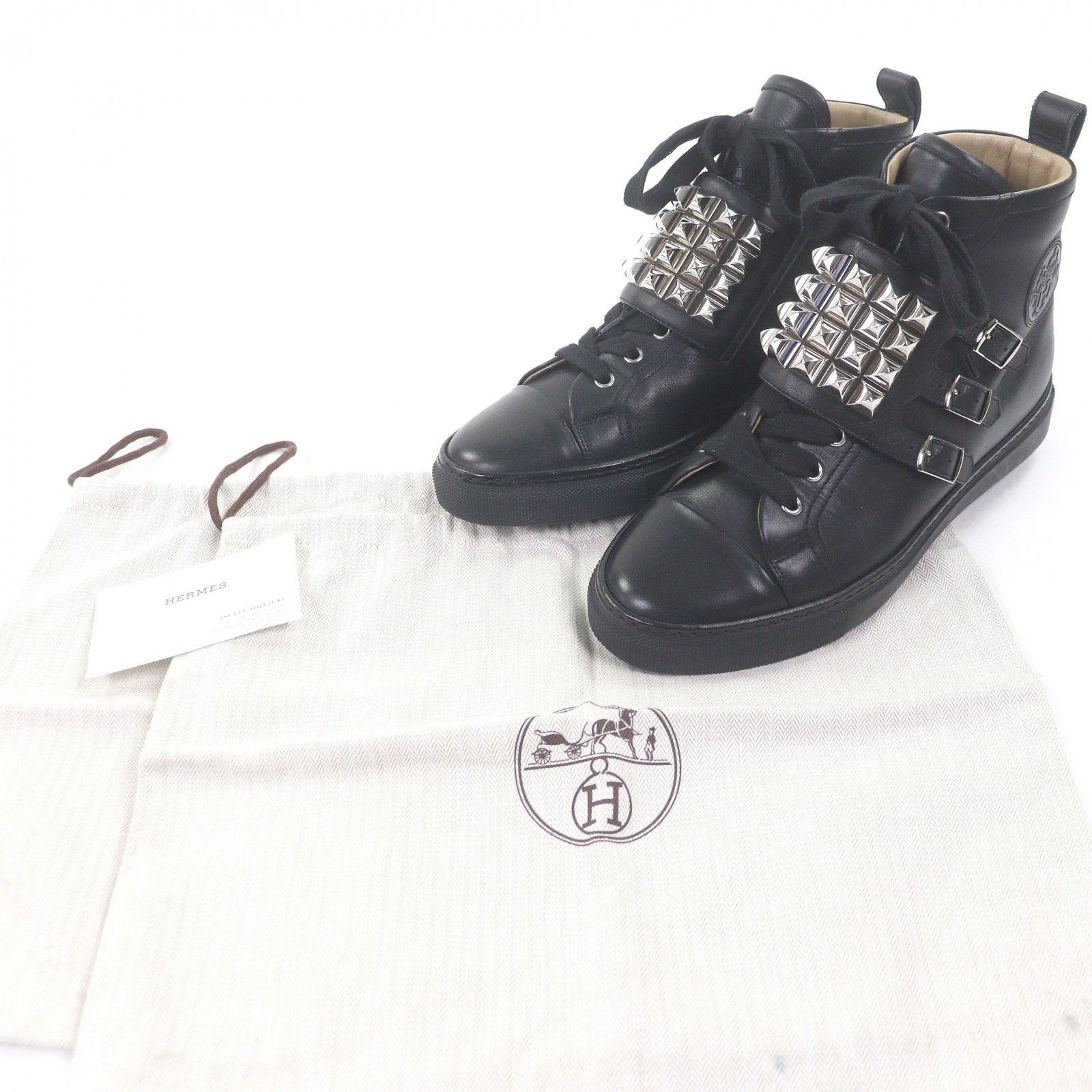 美品□HERMES エルメス レノックス コリエドシアン レースアップ 