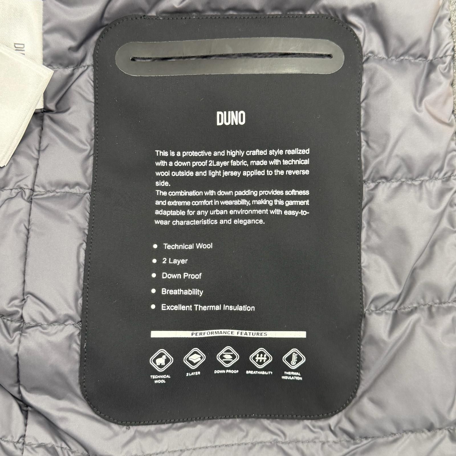 極美品▽DUNO デュノ LM612E ウール混 スタンドカラー ジップアップ