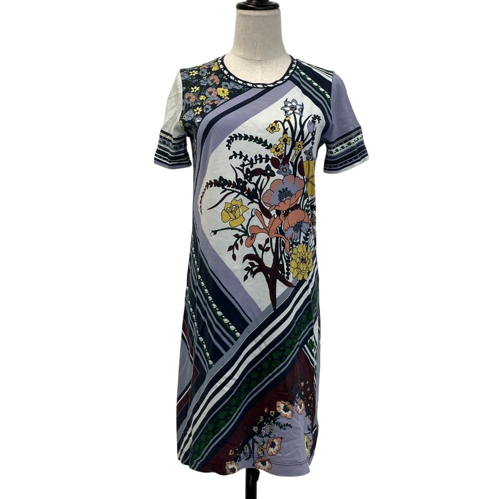 良品 TORY BURCH トリーバーチ 花柄 ショートスリーブ カットソー