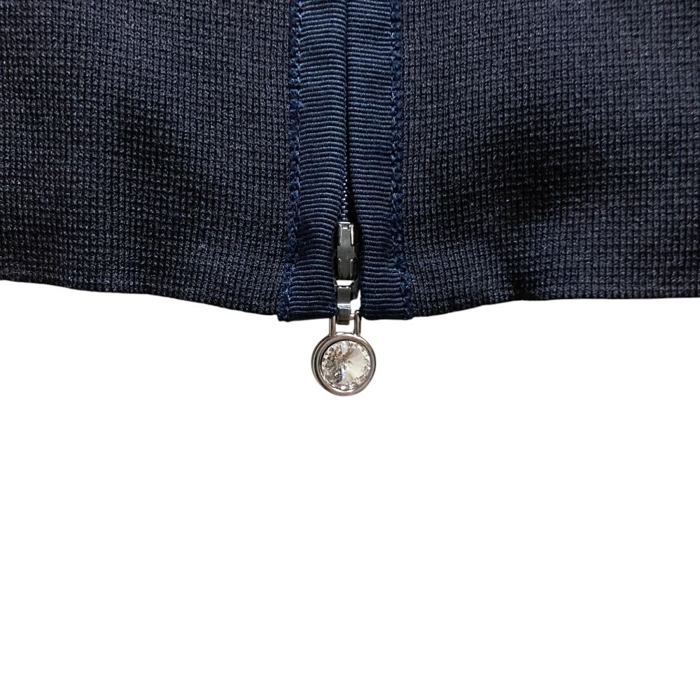 美品 Rene ルネ パールジップ ノーカラー ニットジャケット