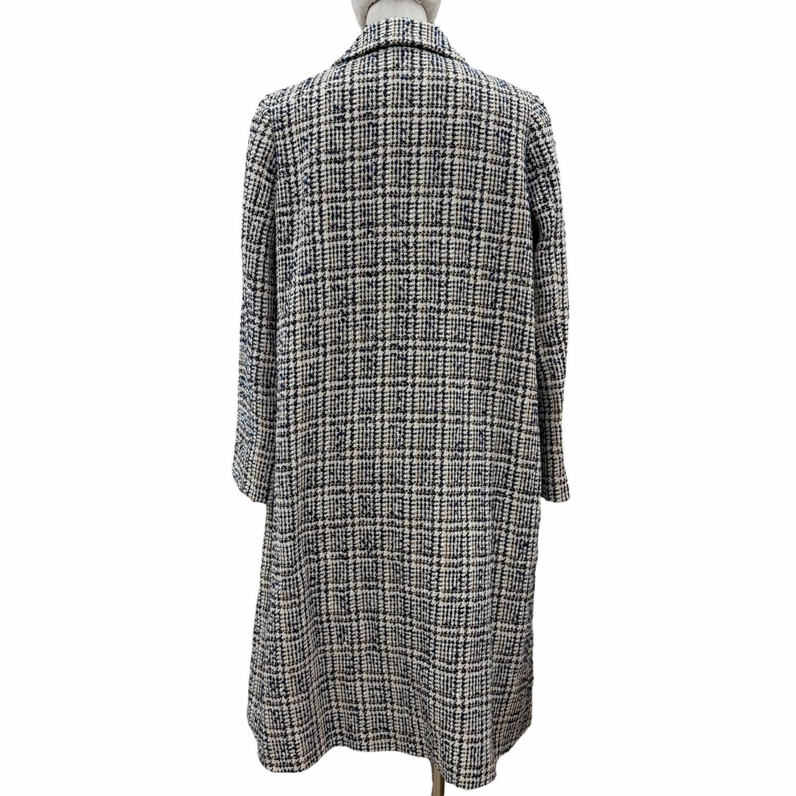 美品　45R リネン　ツイード　コート　スプリングコート　ベージュ系　02 M 極美品◇45rpm 45アールピーエム 8122012 コットン リネン混