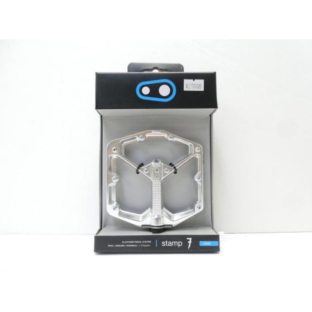未使用 CRANK BROTHERS クランクブラザース スタンプ7 POLISHED LTD EDITION ペダル ハイポリッシュシルバー ラージ 自転車 △WS2814
