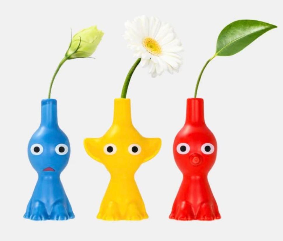 ✴︎ピクミン 花瓶 3点セット 新品 ショップ袋付き✴︎ 一輪挿し ピクミン 花瓶 3つセット【Nintendo TOKYO/OSAKA取り扱い商品