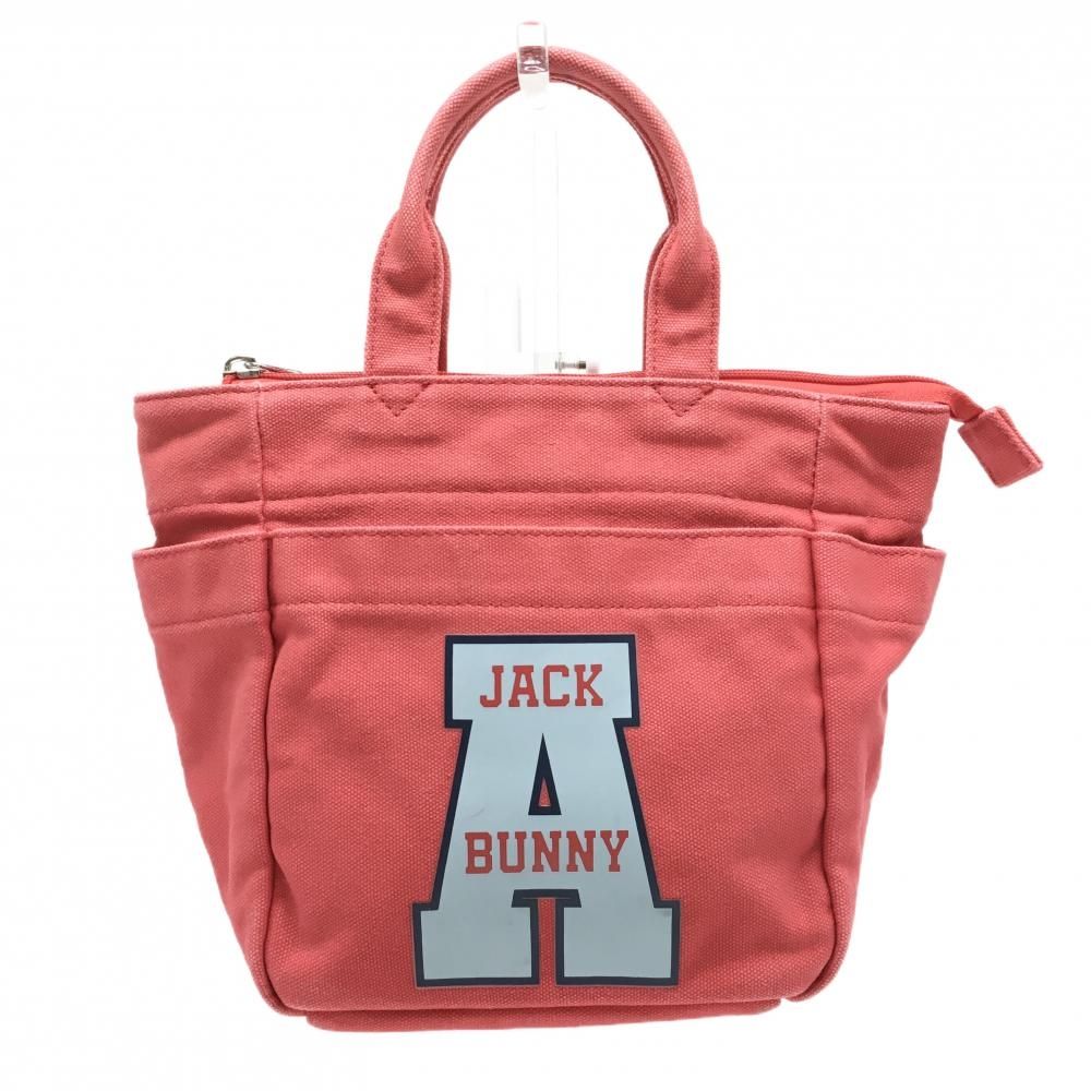 未使用品、ジャックバニー、カートバック ジャックバニー カートバッグ レッド ロゴプリント ゴルフ Jack Bunny