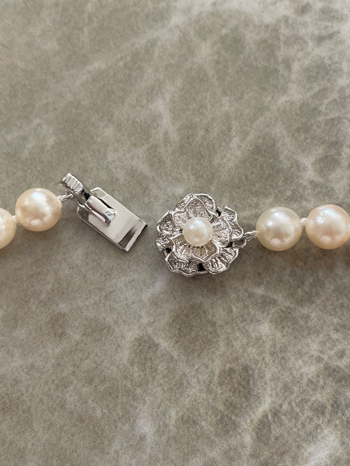 ジュエリーマキ CAMELLIA silver刻印 7.0〜7.4mmあこや真珠ネックレス